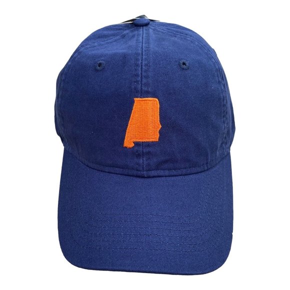 Alabama State Outline Hat Snapback‎ Blue Orange Cotton Baseball Dad Cap NWT - Picture 1 of 8